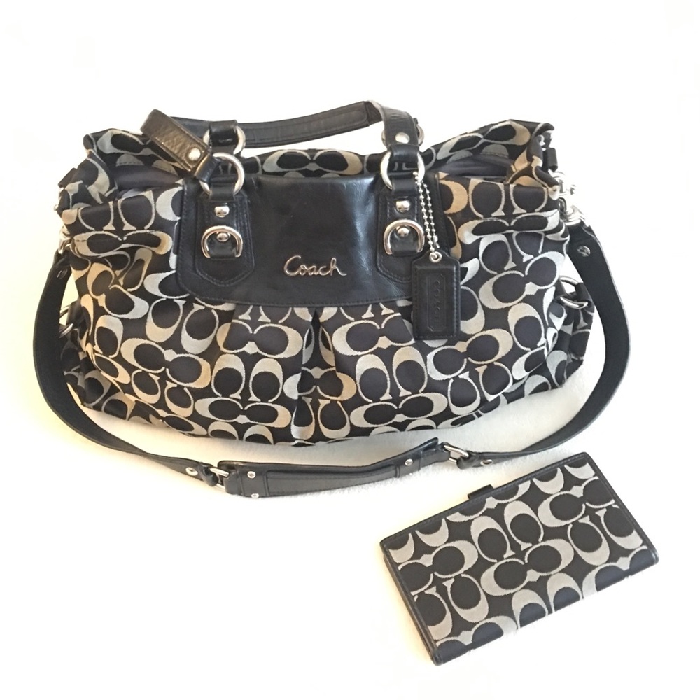 Coach Handbag with matching checkbook